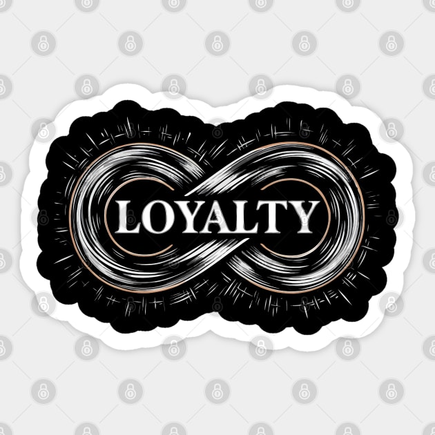 Loyalty Infinite Sticker by TopTees